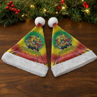 Personalized Lithuania Christmas Santa Hat Skeleton Rugby Tie Dye Vintage - Wonder Print Shop