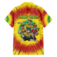 Personalized Lithuania Christmas Family Matching Off The Shoulder Long Sleeve Dress and Hawaiian Shirt Skeleton Rugby Tie Dye Vintage - Wonder Print Shop