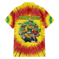 Personalized Lithuania Christmas Family Matching Puletasi and Hawaiian Shirt Skeleton Rugby Tie Dye Vintage - Wonder Print Shop