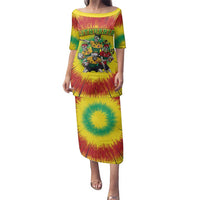 Personalized Lithuania Christmas Family Matching Puletasi and Hawaiian Shirt Skeleton Rugby Tie Dye Vintage - Wonder Print Shop