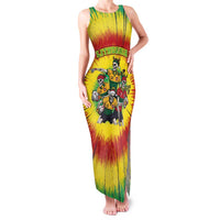 Personalized Lithuania Christmas Family Matching Tank Maxi Dress and Hawaiian Shirt Skeleton Rugby Tie Dye Vintage - Wonder Print Shop