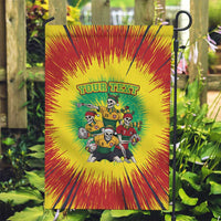 Personalized Lithuania Christmas Garden Flag Skeleton Rugby Tie Dye Vintage - Wonder Print Shop