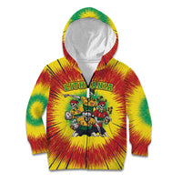 Personalized Lithuania Christmas Kid Hoodie Skeleton Rugby Tie Dye Vintage - Wonder Print Shop