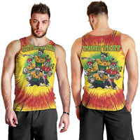 Personalized Lithuania Christmas Men Tank Top Skeleton Rugby Tie Dye Vintage - Wonder Print Shop