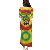 Personalized Lithuania Christmas Puletasi Skeleton Rugby Tie Dye Vintage - Wonder Print Shop