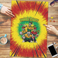 Personalized Lithuania Christmas Puzzle Skeleton Rugby Tie Dye Vintage - Wonder Print Shop
