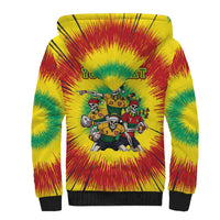 Personalized Lithuania Christmas Sherpa Hoodie Skeleton Rugby Tie Dye Vintage - Wonder Print Shop