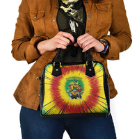 Personalized Lithuania Christmas Shoulder Handbag Skeleton Rugby Tie Dye Vintage - Wonder Print Shop