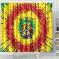 Personalized Lithuania Christmas Shower Curtain Skeleton Rugby Tie Dye Vintage - Wonder Print Shop