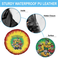 Personalized Lithuania Christmas Spare Tire Cover Skeleton Rugby Tie Dye Vintage - Wonder Print Shop