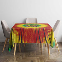 Personalized Lithuania Christmas Tablecloth Skeleton Rugby Tie Dye Vintage - Wonder Print Shop