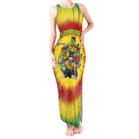 Personalized Lithuania Christmas Tank Maxi Dress Skeleton Rugby Tie Dye Vintage - Wonder Print Shop
