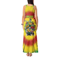 Personalized Lithuania Christmas Tank Maxi Dress Skeleton Rugby Tie Dye Vintage - Wonder Print Shop