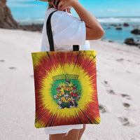 Personalized Lithuania Christmas Tote Bag Skeleton Rugby Tie Dye Vintage - Wonder Print Shop