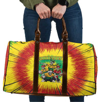 Personalized Lithuania Christmas Travel Bag Skeleton Rugby Tie Dye Vintage - Wonder Print Shop