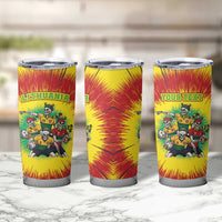 Personalized Lithuania Christmas Tumbler Cup Skeleton Rugby Tie Dye Vintage - Wonder Print Shop