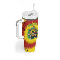 Personalized Lithuania Christmas Tumbler With Handle Skeleton Rugby Tie Dye Vintage - Wonder Print Shop