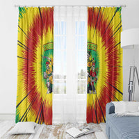 Personalized Lithuania Christmas Window Curtain Skeleton Rugby Tie Dye Vintage - Wonder Print Shop