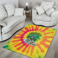 Tie-Dye Skeleton Surfing Lithuania Area Rug It’s 5 O’Clock Somewhere - Wonder Print Shop