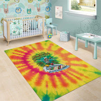 Tie-Dye Skeleton Surfing Lithuania Area Rug It’s 5 O’Clock Somewhere - Wonder Print Shop