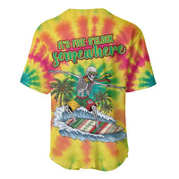 Tie-Dye Skeleton Surfing Lithuania Baseball Jersey It’s 5 O’Clock Somewhere - Wonder Print Shop