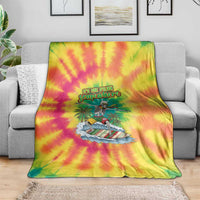Tie-Dye Skeleton Surfing Lithuania Blanket It’s 5 O’Clock Somewhere - Wonder Print Shop
