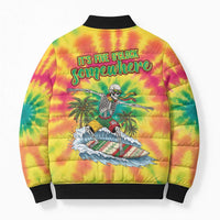 Tie-Dye Skeleton Surfing Lithuania Bomber Puffer Jacket It’s 5 O’Clock Somewhere - Wonder Print Shop