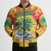 Tie-Dye Skeleton Surfing Lithuania Bomber Puffer Jacket It’s 5 O’Clock Somewhere - Wonder Print Shop