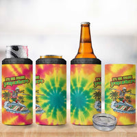 Tie-Dye Skeleton Surfing Lithuania 4 in 1 Can Cooler Tumbler It’s 5 O’Clock Somewhere - Wonder Print Shop