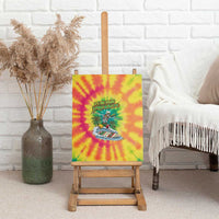 Tie-Dye Skeleton Surfing Lithuania Canvas Wall Art It’s 5 O’Clock Somewhere - Wonder Print Shop