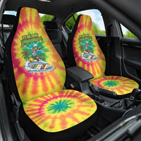 Tie-Dye Skeleton Surfing Lithuania Car Seat Cover It’s 5 O’Clock Somewhere - Wonder Print Shop