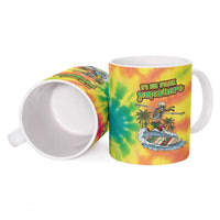 Tie-Dye Skeleton Surfing Lithuania Ceramic Mug It’s 5 O’Clock Somewhere - Wonder Print Shop