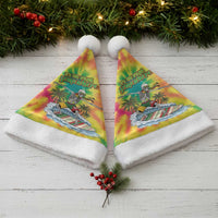 Tie-Dye Skeleton Surfing Lithuania Christmas Santa Hat It’s 5 O’Clock Somewhere - Wonder Print Shop