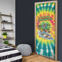 Tie-Dye Skeleton Surfing Lithuania Door Cover It’s 5 O’Clock Somewhere - Wonder Print Shop