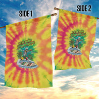 Tie-Dye Skeleton Surfing Lithuania Garden Flag It’s 5 O’Clock Somewhere - Wonder Print Shop