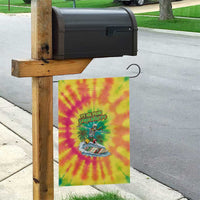 Tie-Dye Skeleton Surfing Lithuania Garden Flag It’s 5 O’Clock Somewhere - Wonder Print Shop