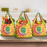 Tie-Dye Skeleton Surfing Lithuania Grocery Bag It’s 5 O’Clock Somewhere - Wonder Print Shop