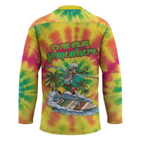 Tie-Dye Skeleton Surfing Lithuania Hockey Jersey It’s 5 O’Clock Somewhere - Wonder Print Shop