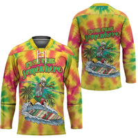 Tie-Dye Skeleton Surfing Lithuania Hockey Jersey It’s 5 O’Clock Somewhere - Wonder Print Shop