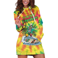 Tie-Dye Skeleton Surfing Lithuania Hoodie Dress It’s 5 O’Clock Somewhere - Wonder Print Shop