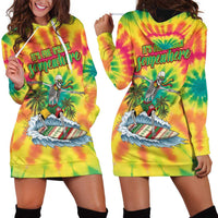 Tie-Dye Skeleton Surfing Lithuania Hoodie Dress It’s 5 O’Clock Somewhere - Wonder Print Shop