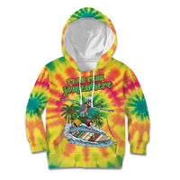 Tie-Dye Skeleton Surfing Lithuania Kid Hoodie It’s 5 O’Clock Somewhere - Wonder Print Shop