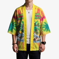Tie-Dye Skeleton Surfing Lithuania Kimono It’s 5 O’Clock Somewhere - Wonder Print Shop