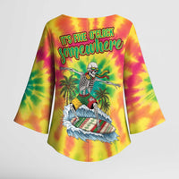 Tie-Dye Skeleton Surfing Lithuania Kimono Sleeve Blouse It’s 5 O’Clock Somewhere - Wonder Print Shop