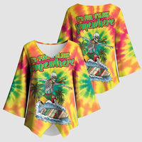Tie-Dye Skeleton Surfing Lithuania Kimono Sleeve Blouse It’s 5 O’Clock Somewhere - Wonder Print Shop