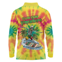 Tie-Dye Skeleton Surfing Lithuania Long Sleeve Polo Shirt It’s 5 O’Clock Somewhere - Wonder Print Shop
