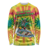Tie-Dye Skeleton Surfing Lithuania Long Sleeve Shirt It’s 5 O’Clock Somewhere - Wonder Print Shop
