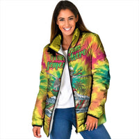 Tie-Dye Skeleton Surfing Lithuania Padded Jacket It’s 5 O’Clock Somewhere - Wonder Print Shop