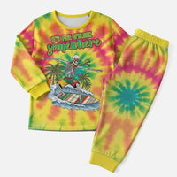 Tie-Dye Skeleton Surfing Lithuania Christmas Pajama Set It’s 5 O’Clock Somewhere - Wonder Print Shop