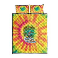 Tie-Dye Skeleton Surfing Lithuania Quilt Bed Set It’s 5 O’Clock Somewhere - Wonder Print Shop